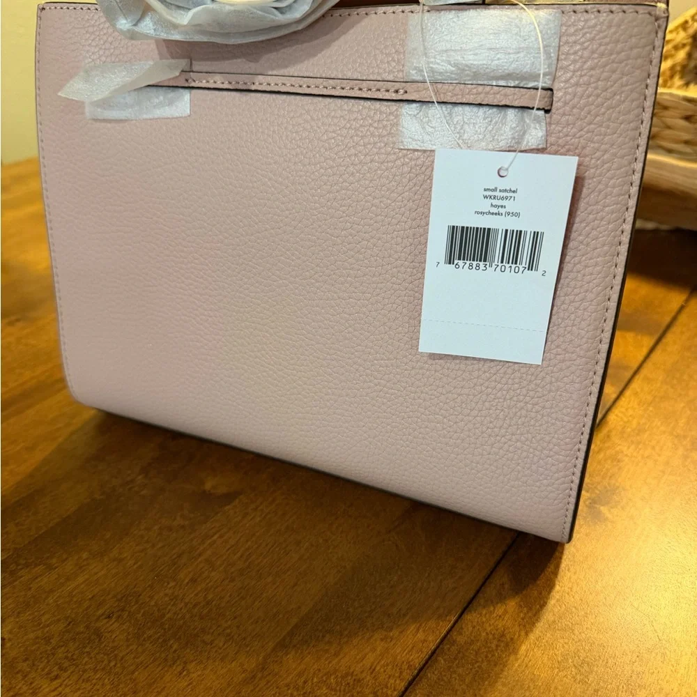 Kate Spade Blush Pink Hayes Satchel with Bow Detail and Matching Wallet - Picture 4 of 8